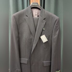 Ralph Lauren Black Pinstripe Men's Suit. Size 46L. (New With Tags)
